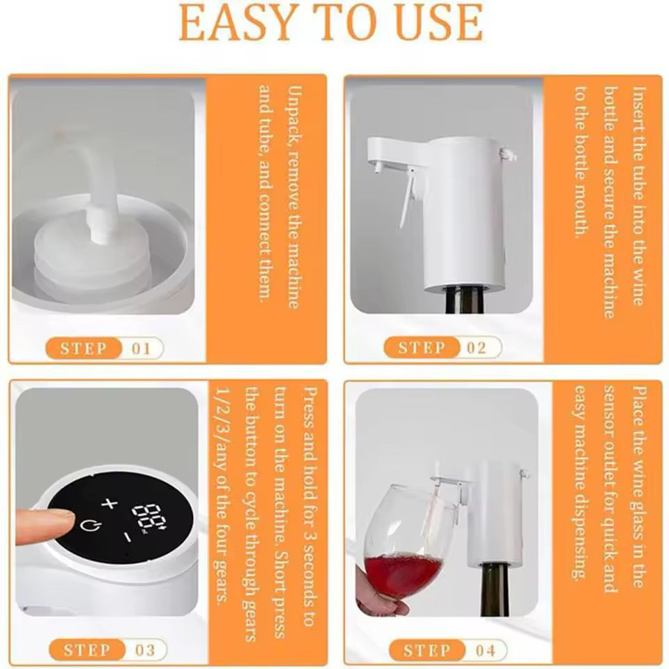 Adjustable Intelligent Induction Wine Extractor USB Charging Wine Dispenser Infinite Adjustment Touch Automatic Wine