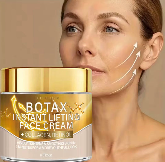 Botax Instant Lifting Face Cream Collagen Retinol Formula Firms Lifts Smooths Moisturizes Brightens 2-Minute Youthful Results 50g